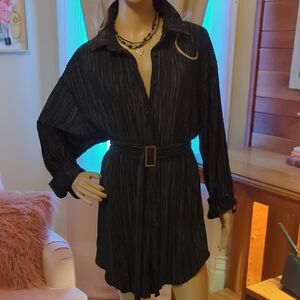 Kilowatts Silky Shirt Dress